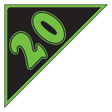 Angle Year Sticker Green Black 20